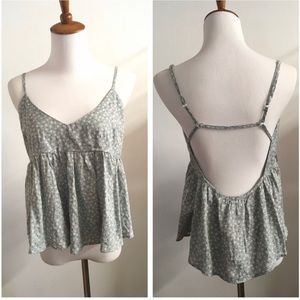 NWT Paper Crane Babydoll Floral Tank Top